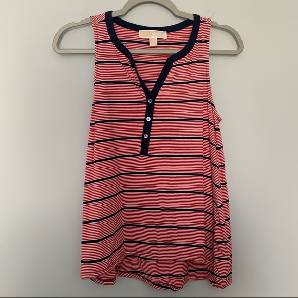 Women’s Michael Kors red striped sleeveless blouse size small S - Picture 1 of 4